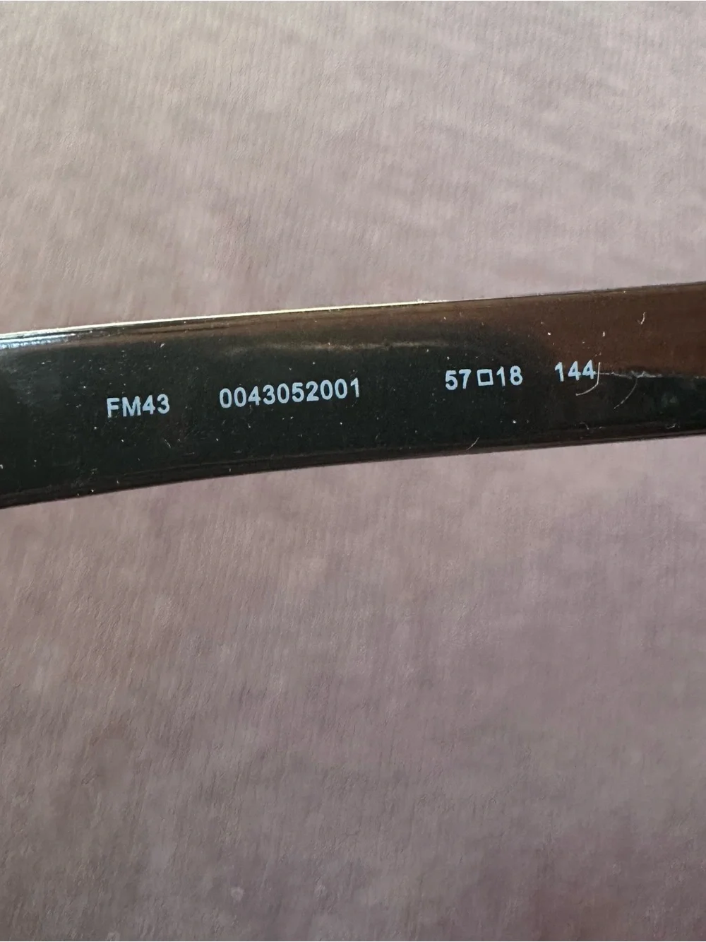 Fossil FM43 Black Square Sunglasses 57-18-144 100% UV Protection